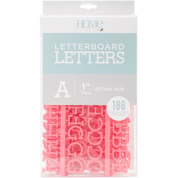 DCWV Letterboard Letters & Characters 1" 188/Pkg-Coral
