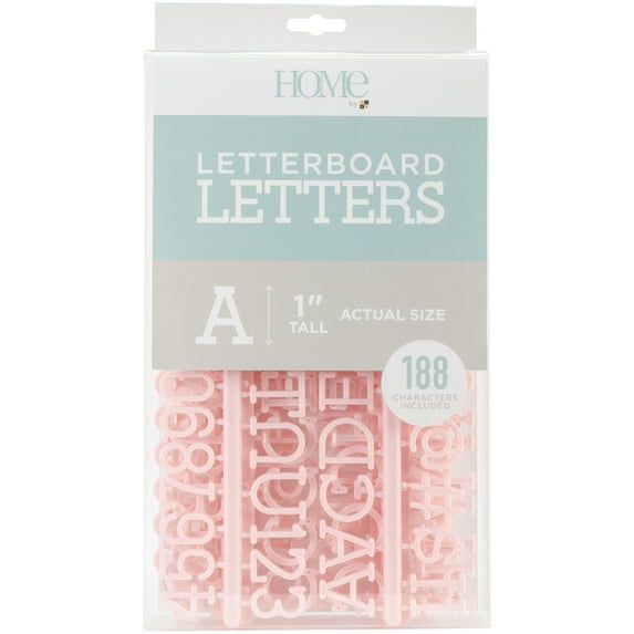 DCWV Letterboard Letters & Characters 1" 188/Pkg-Pink