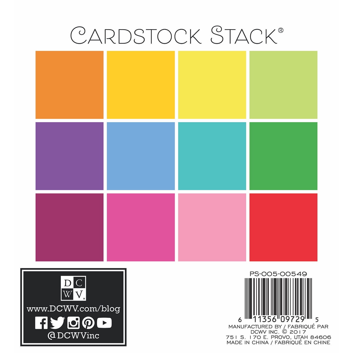 DCWV Single-Sided Cardstock Stack 12X12 48/Pkg - Metallic, 12 Colors/4 Each