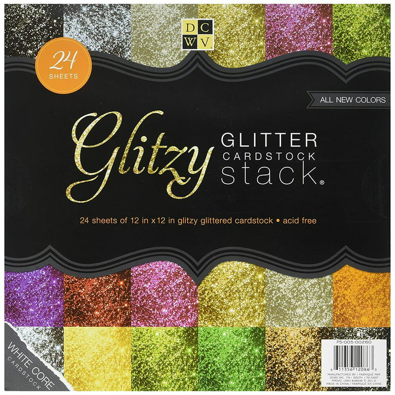Sullivans Glitter Cardstock, Black Glitter- A4 – Lincraft