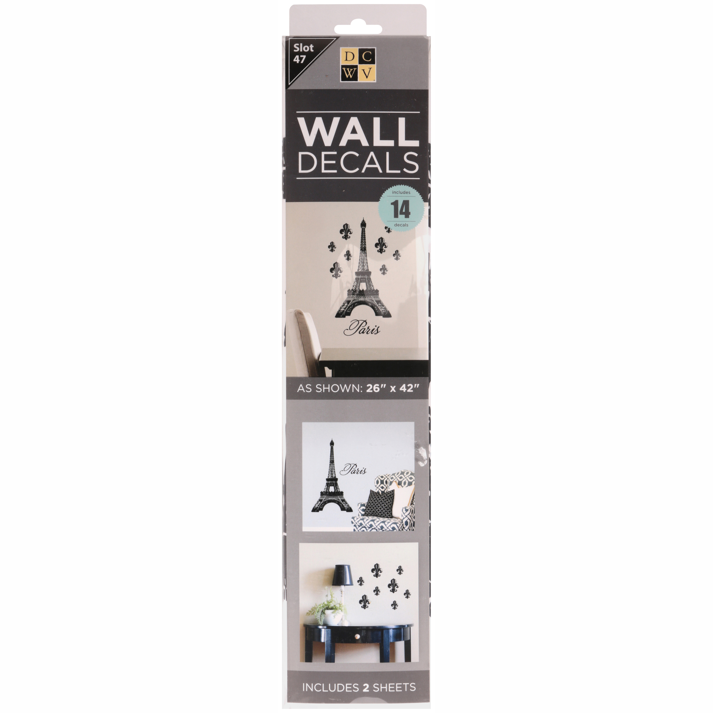 DCWV Vinyl Decal Eiffel Tower Wall Decal