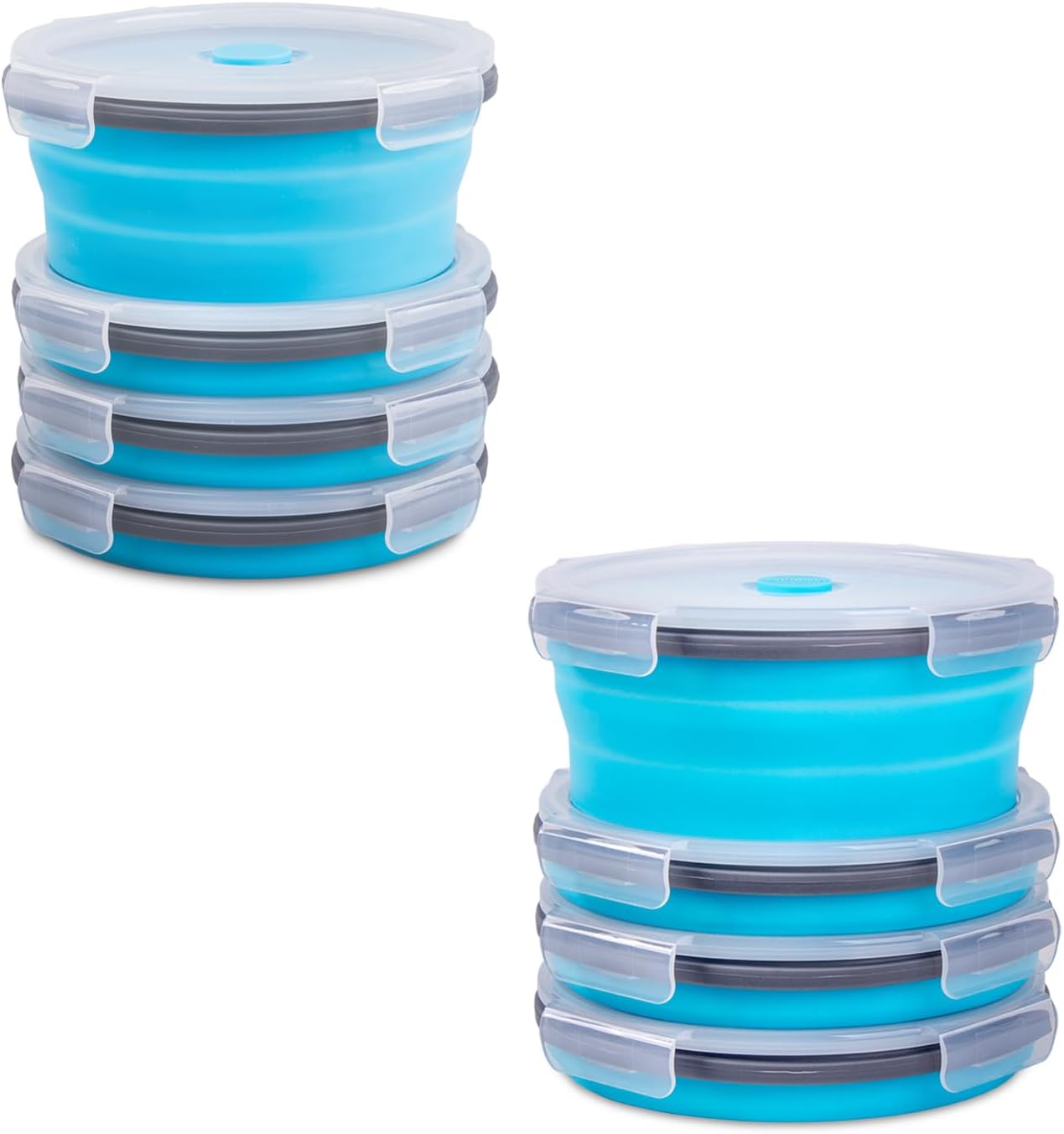 DCX Collapsible Food Storage Containers with Lid & Air Vent, Bundle of ...