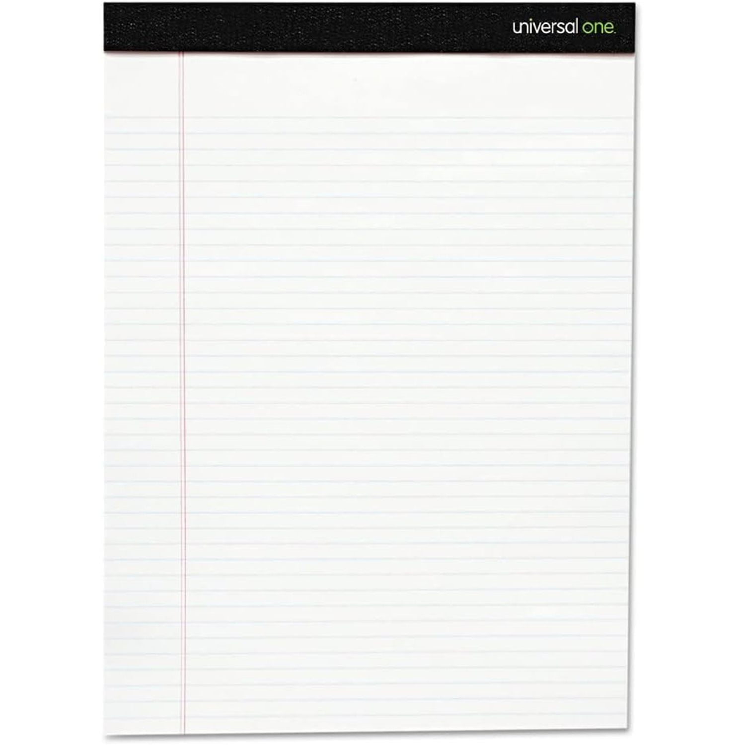 DCYP UNV30730 8.5 in. x 11 in. Premium Wide/Legal Ruled Writing Pads with Heavy-Duty Back - Black Headband (12/Pack)