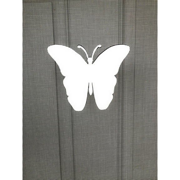 DCentral Butterfly Flexible Screen Magnet Dcor; Double-Sided. Bright White-Easier to See Day & Night. Decorative. Helps to Stop Walking into Screens, Covers Tears in Screens. Size W 4.5" x L 5.5"