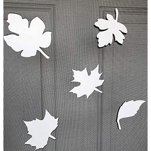 DCentral Falling Leaves Flexible Screen Magnets, Double-Sided .Safety White-Easier to See Day & Night. Helps to Stop Walking into Screens, Size Varies by Leaf Avg 4" x 4". Not for Retractable Screens