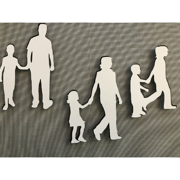 DCentral The Family Flexible Screen Magnet Décor; Double-Sided, for Non-Retractable Screens, Helps to Stop Walking into Screens, Covers Small tears in Screens, Sizes W 9.7" x 5"