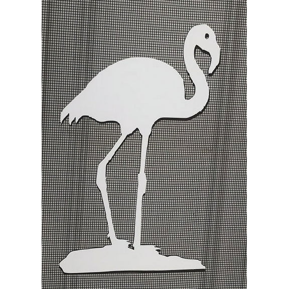 DCentral Flamingo Flexible Screen Magnet: Double-Sided Décor; for Non-Retractable Screens, Multipurpose, Helps to Stop Walking into Screens, Covers Small tears in Screens, Size L 6.8" x W 4.5"
