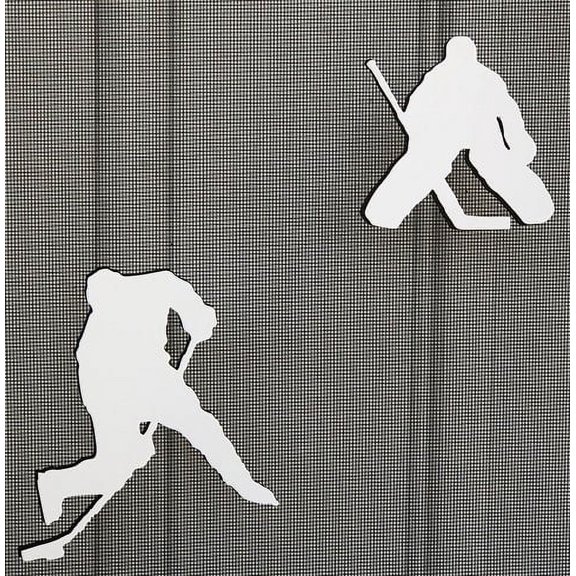 DCentral Hockey Players Flexible Screen Magnet, Multipurpose, Double-Sided, Helps to Stop Walking into screens, Covers small tears in Screens, Not for roll-up screens, Size Varies Between 6" and 5"
