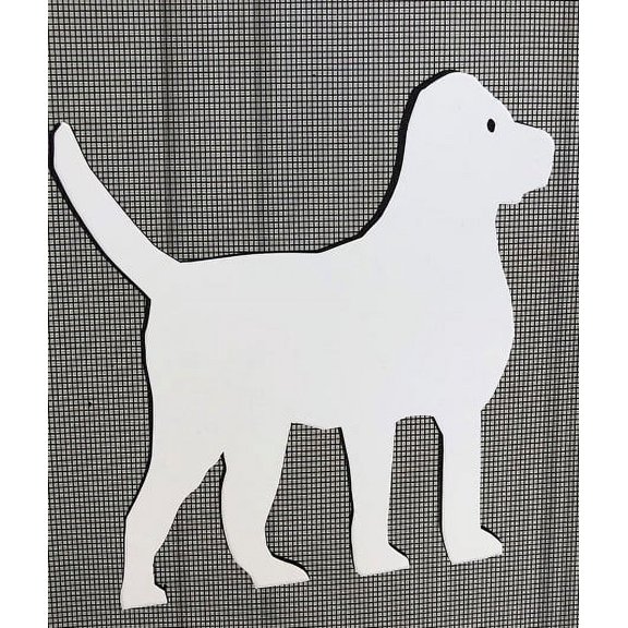 DCentral Large Family Dog Flexible Screen Magnet: Double-Sided. Bright White-Easier to See Day & Night. Decorative. Helps to Stop Walking into Screens, Covers Small Tears in Screens. Size 6" x 6"