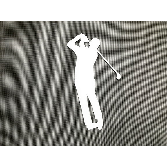 DCentral Male Golfer Flexible Screen Magnet Décor; For NON-RETRACTABLE Screens, Multipurpose, Double-Sided, Helps to Stop Walking into screens, Covers small tears in Screens, Size 4.5" x 7.0"