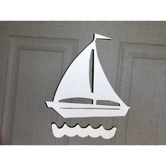DCentral Sailboat in Water Flexible Screen Magnet: Bright White - Easier to See, Double-Sided, Helps Stop Walking into screens, Covers small tears in Screens, .Size W 6.1 X L 5.8