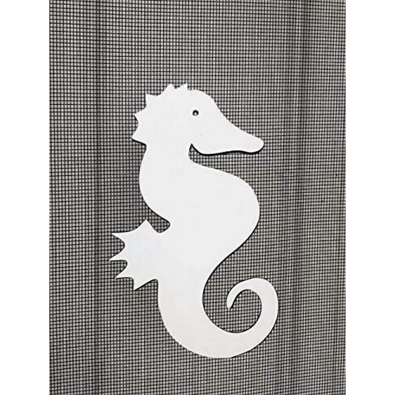 DCentral Seahorse Flexible Screen Magnet: Double-Sided Dcor; for Non-Retractable Screens, Multipurpose, Helps to Stop Walking into Screens, Covers Small tears in Screens, Size W 3.5" x L 5.5 "
