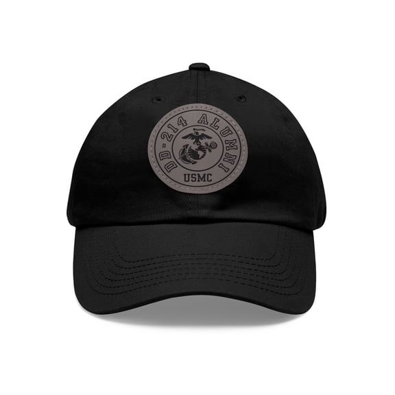 DD-214 Alumni Dad Hat with Custom Branch Leather Patch