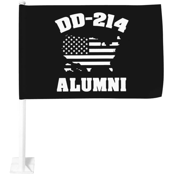 DD 214 Alumni Flag Car Flag Double Sided Printed Car Flag 12x18 Inch