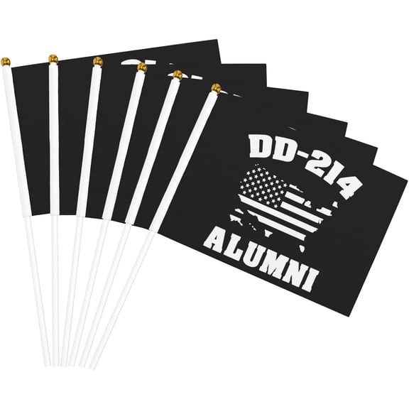 DD 214 Alumni Flag Flag 5x8 In Outdoor Decoration Handheld Stick Flags Six Piece