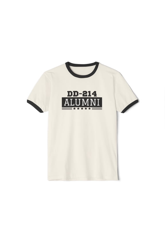 DD-214 Alumni Veteran Ringer T-Shirt Show Your Service Pride