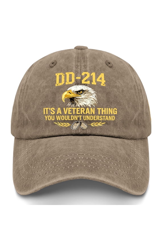 DD-214 Inspired Printed Baseball Cap, Patriotic Military Style Dad Hat, Lightweight Cotton Adjustable Cap for Everyday Wear and Gifts