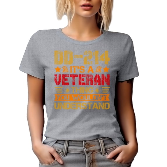 DD-214, It's a Veteran Thing You Wouldn't Understand, Veterans or Memorial Day, Heather Grey T-Shirt, 2XL