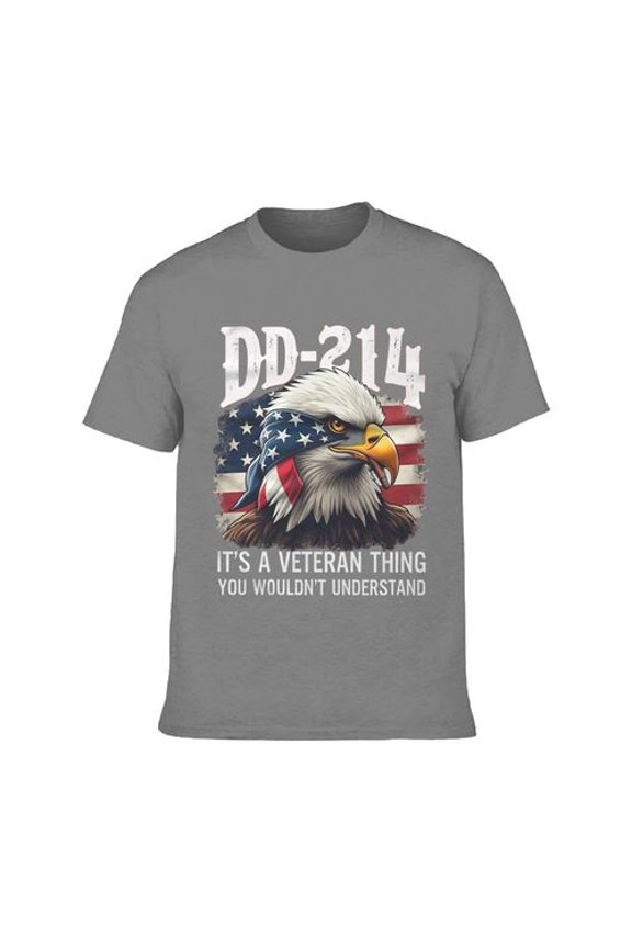 DD-214 Retired But Still Ready Shirt, Military Veterans Shirt, Patriotic Shirt Men, Soldier Tee, Veteran Gift Idea, Father's Day Gift Grey S-Size
