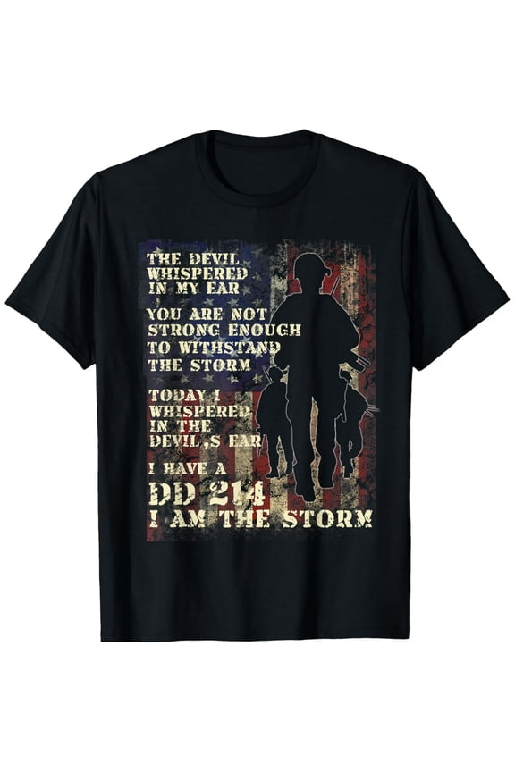 DD-214 Veteran Alumni Patriotic Flag Graphic Unisex Cotton Short Sleeve Tee