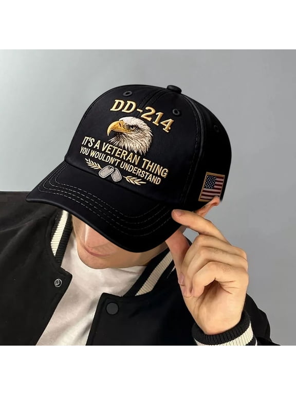 DD 214 Veterans' Matter Hat Military Service Baseball Cap for Men Patriotic Veteran Day Gifts for Retired Soldiers,DD214 Hat,Veteran Gits for Men