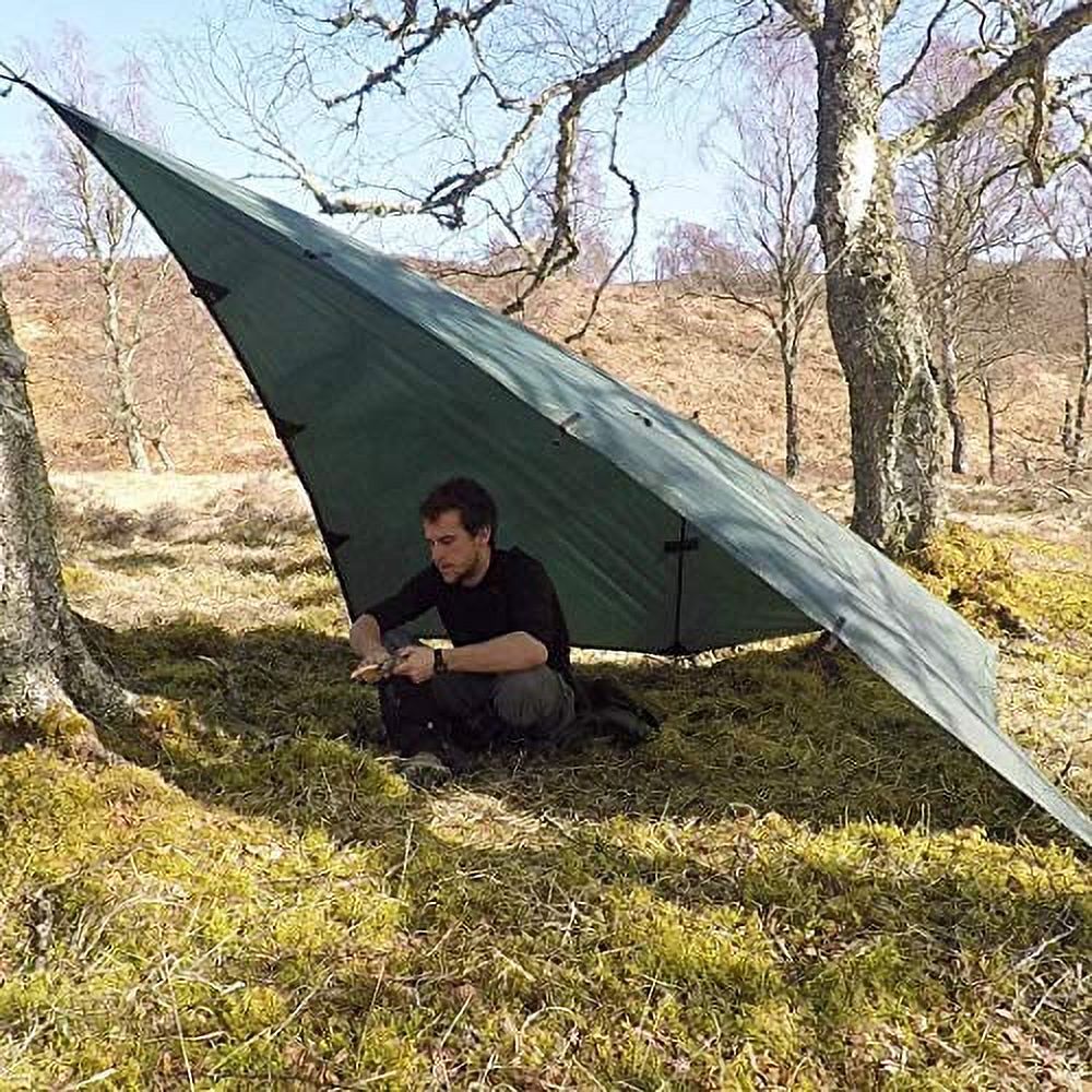 DD Hammocks Superlight Tarp S - 9ft X 5ft Ultra-Lightweight Rain Shelter, Olive Green, Includes Pegs & Guy Lines