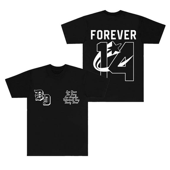 DD Osama Forever 14 T-shirt New Wave Tour Merch Women's Men's Fashion Hip Hop Street Wear Short Sleeve T-shirt
