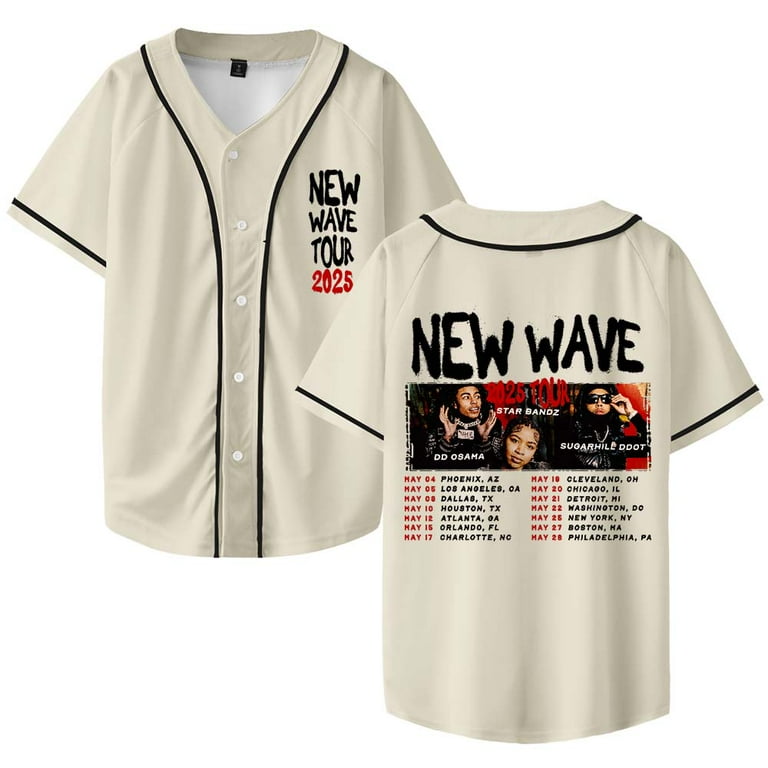 DD Osama New Wave Tour 2025 Merch Baseball Jersey V-Neck