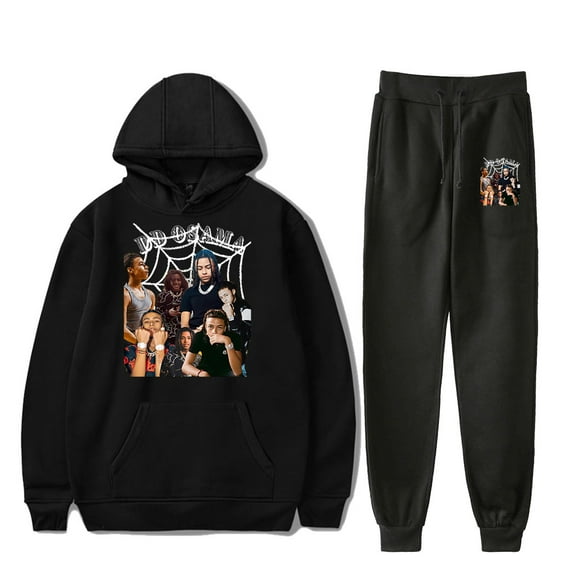 DD Osama Rapper Merch Men/Women Fall Suit Hoodies Sportswear Hooded Ankle Banded Pant Two Piece Set