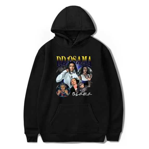 DD Osama rapper hoodie Men's and Women's Pullover Long Sleeve Sweatshirt with Pockets