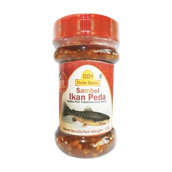 DD1 - Dede Satoe Sambal Peda, Salted Mackarel Fish Chili Paste/Sauce, Extra Spicy 135gr (4.76oz)