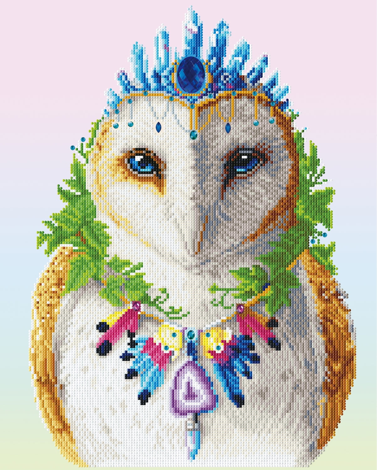 Diamond Dotz Bohemian Owl Diamond Painting Kits for Adults - Diamond Art Kits a Relaxing Creative Craft Kit with Dotz Gems