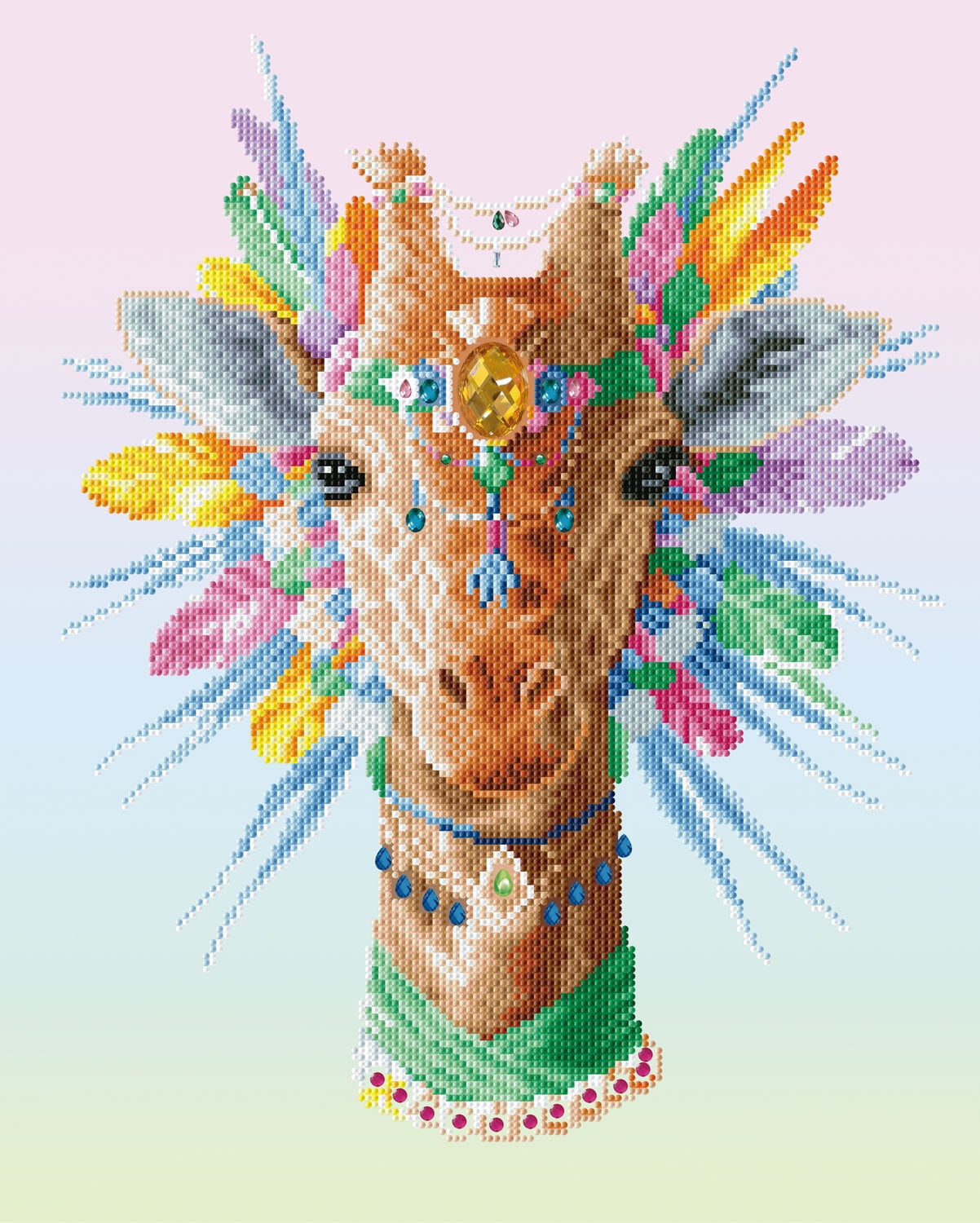 Diamond Dotz Bohemian Giraffe Diamond Painting Kits for Adults - Diamond Art Kits a Relaxing Creative Craft Kit with Dotz Gems