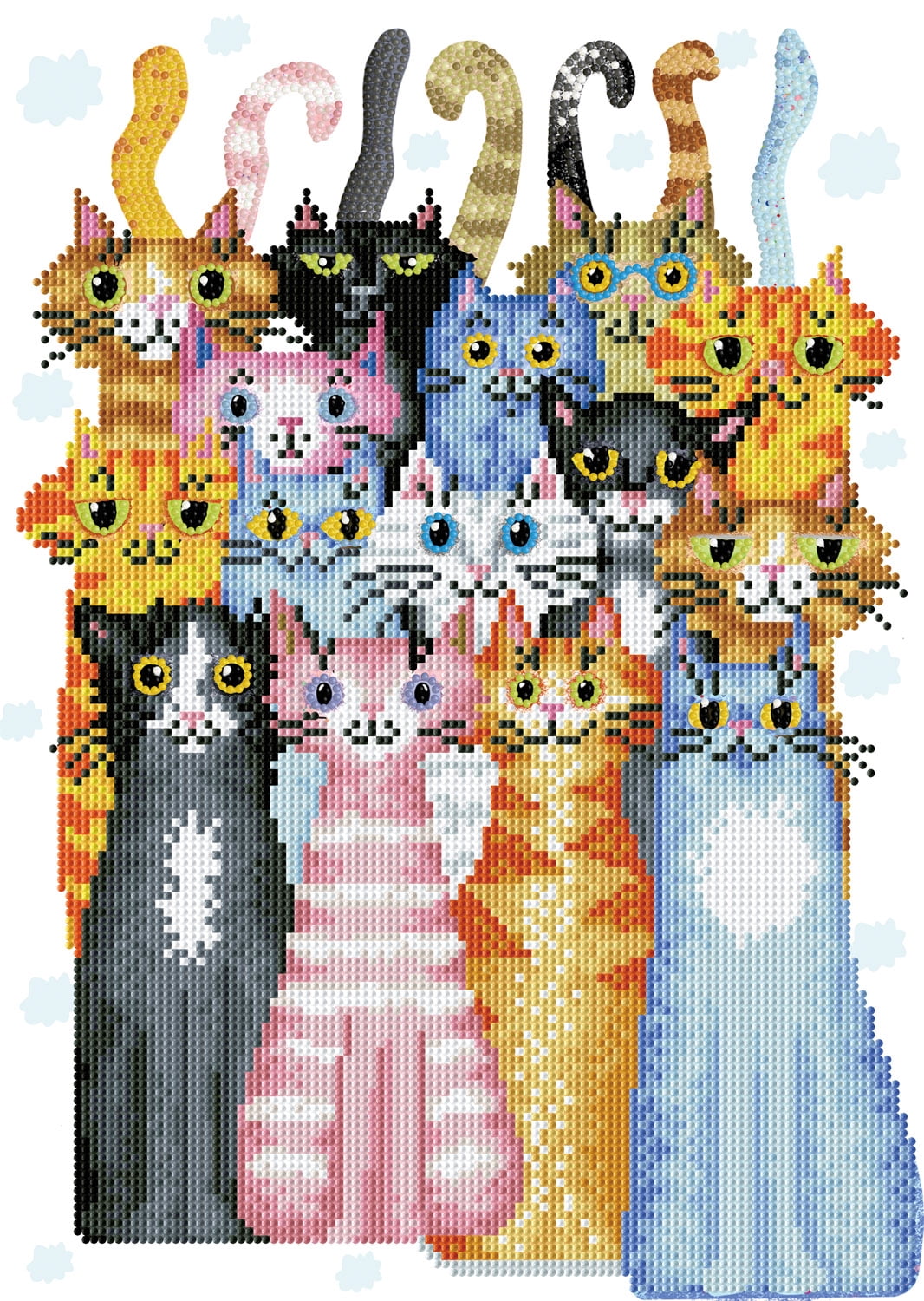 Diamond Dotz Cats Meow Diamond Painting Kits for Adults - Abstract Diamond Art Kits a Relaxing Creative Craft Kit with Dotz Gems 17.7x12.6