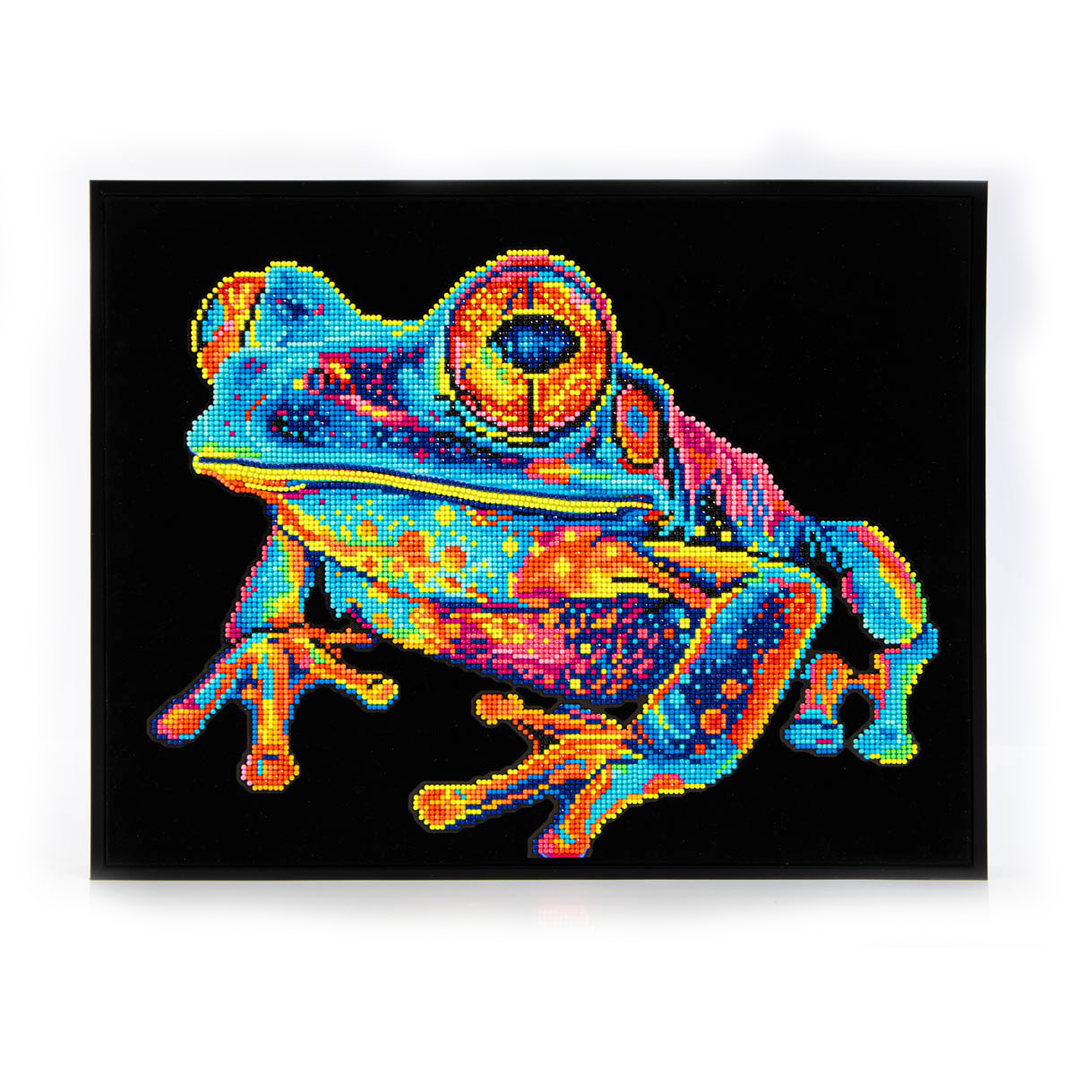Diamond Dotz Neon Flock Tree Frog Diamond Painting Kits for Adults - Colorful Diamond Art Kits a Relaxing Creative Craft Kit with Dotz Gems 14x18