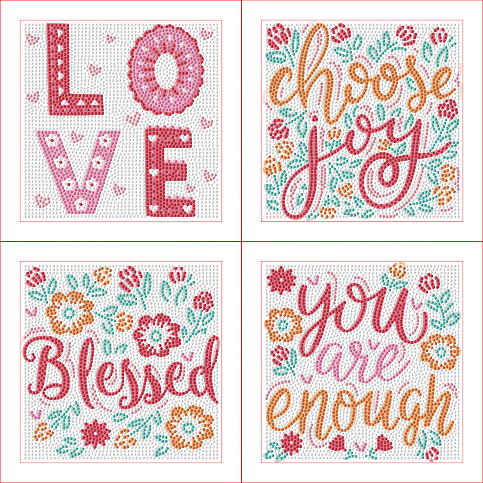Diamond Dotz Mini Love Blessings Diamond Painting Kits for Adults - Love Diamond Art Kits a Relaxing Creative Craft Kit with Dotz Gems 5x5