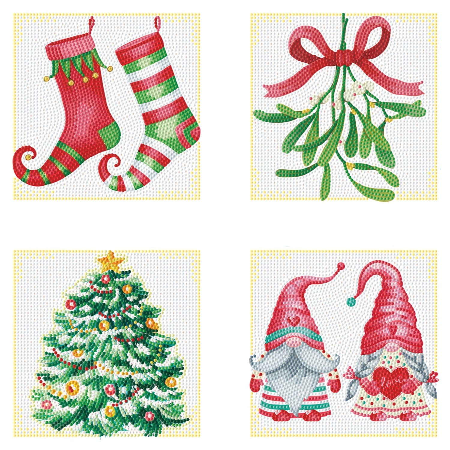 Diamond Dotz Mini Christmas Joy Diamond Painting Kits for Adults - Christmas Diamond Art Kits a Relaxing Creative Craft Kit with Dotz Gems 5x5
