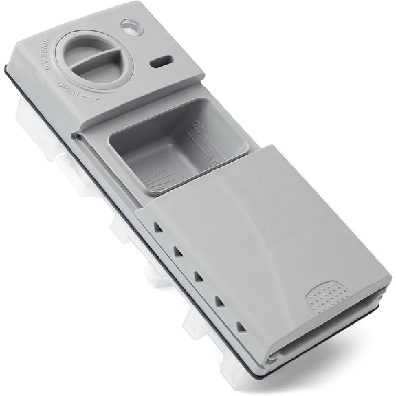 DD59-01002A Dishwasher Detergent Rinse Aid Dispenser Assembly with Cover Compatible with Samsung Parts Replace AP5917191 113136 4000942 PS9606363 PD00038960 EAP9606363