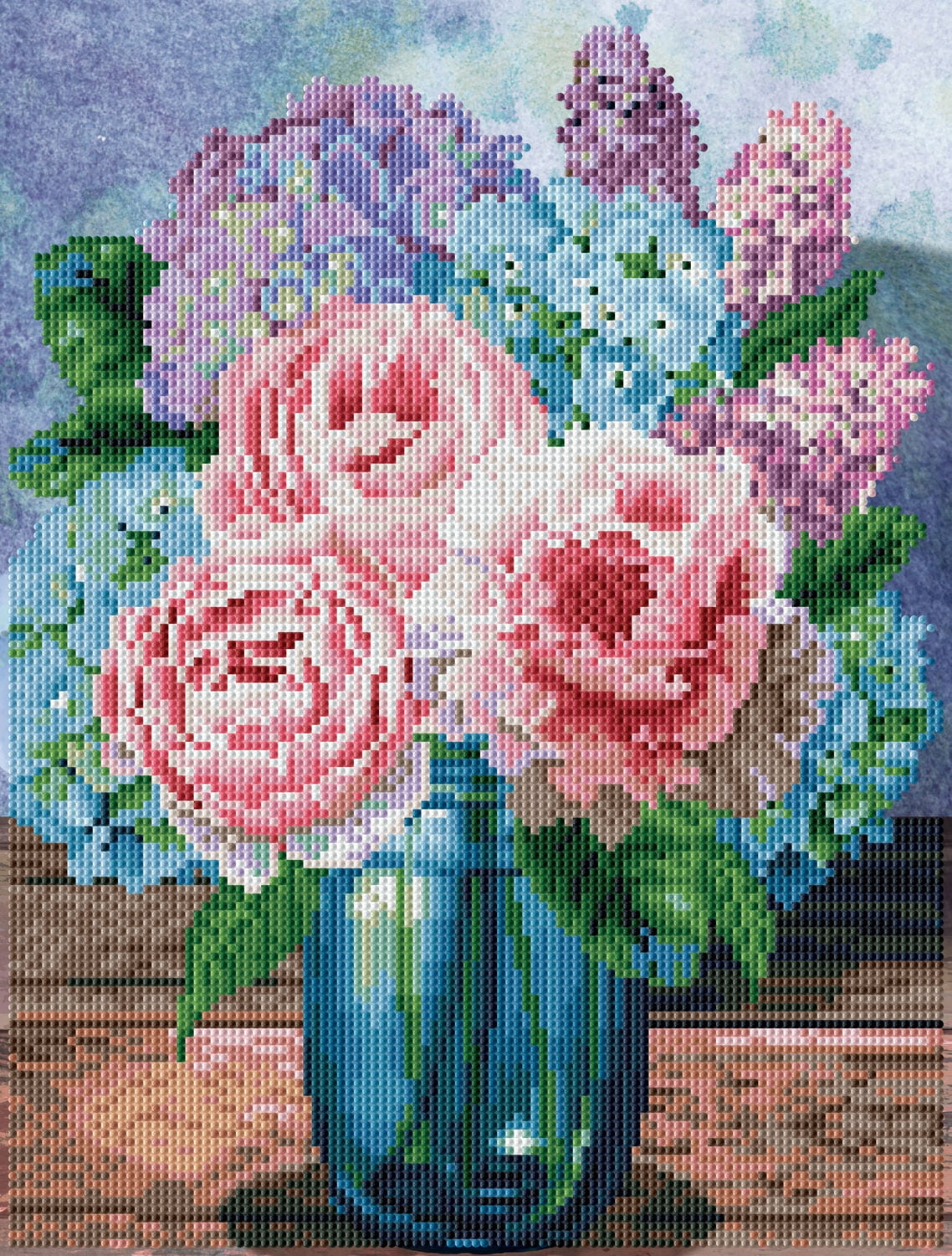 Diamond Dotz Pastel Bouquet Diamond Painting Kits for Adults - Floral Diamond Art Kits a Relaxing Creative Craft Kit with Dotz Gems 16.4x12.5
