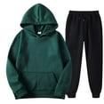 thumbnail image 1 of DDAPJ pyju 2 Piece Tracksuit Set for Men and Women,Relaxed Fit Jogging Sweatsuit Long Sleeve Pocket Hoodie Contrast Pants Matching Lounge Sets Running Sports Suits, 1 of 5