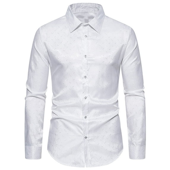 DDAPJ pyju 2023 Clearance Mens Slim Fit Dress Shirt,Long Sleeve Floral Printed Button Down Shirts Wrinkle Free Luxury Design Suit Shirt for Party Prom Wedding