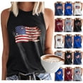 thumbnail image 1 of DDAPJ pyju 2025 American Flag Heart Tank Tops for Women 4th of July Patriotic Shirts USA Independence Day Graphic Tanks Casual Summer Sleeveless T Shirts Blue XL, 1 of 6