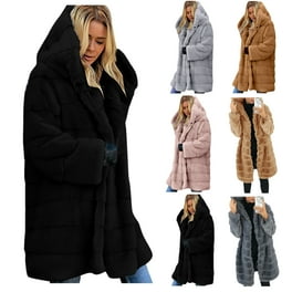 Time and Tru Women's and Women's Plus Faux Wool Boyfriend Coat