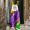 thumbnail image 1 of DDAPJ pyju 2024 Mardi Gras Jumpsuits for Women Funny Mask Graphic Bib Overalls Sleeveless Spaghetti Straps Wide Leg Rompers New Orleans Carnival Party Jumpsuit with Pockets Multicolor M, 1 of 5