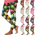 thumbnail image 1 of DDAPJ pyju 2025 Easter Leggings for Women Bunny Eggs Print Yoga Pants Buttery Soft Casual Tights Novelty Holiday Bottoms Beige M, 1 of 5