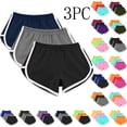 thumbnail image 1 of DDAPJ pyju 3 Pack Workout Shorts for Women Elastic Waist Athletic Lightweight Running Yoga Shorts Sales Today Clearance Black XL, 1 of 8