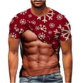 thumbnail image 1 of DDAPJ pyju 3D Muscle Printed T Shirt for Men on Clearance,Funny Exercise Graphics Crewneck Short Sleeve Tees Casual Novelty Mens Tops, 1 of 5