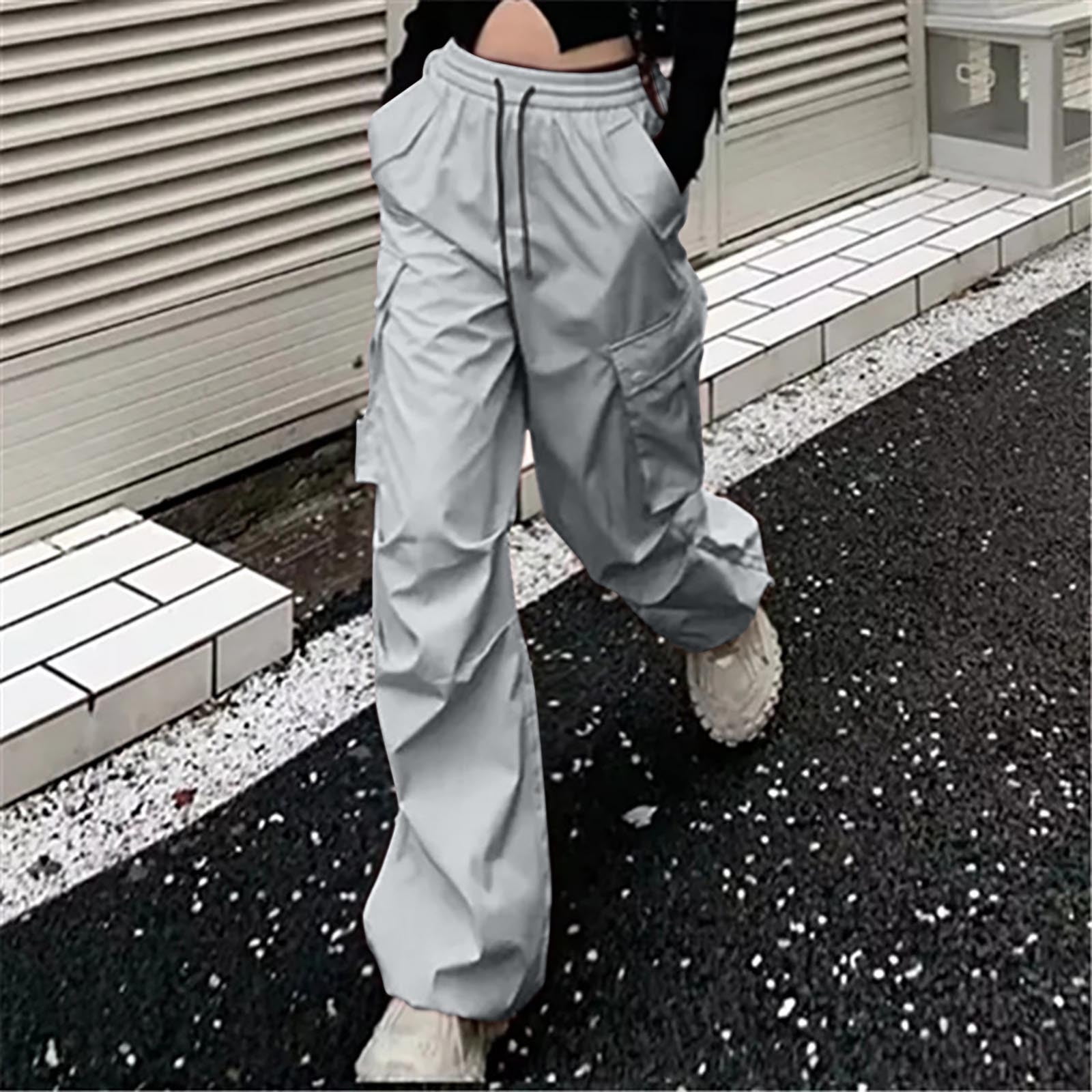 Baggy Sweatpants Pocket Design Drawstring Ruched Sweatpants Jogger