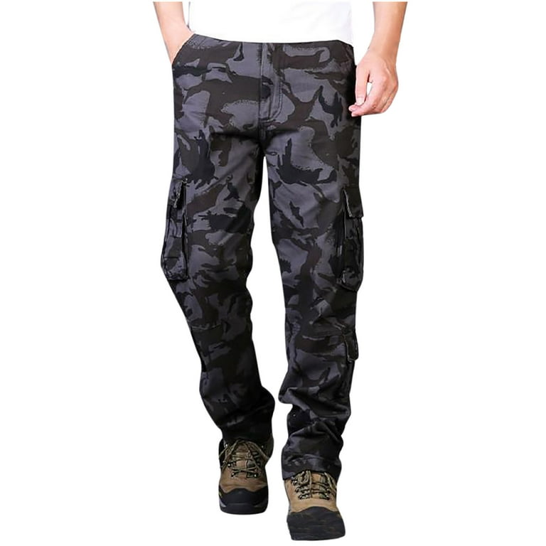 DDAPJ pyju Big and Tall Camouflage Cargo Pants for Men Ripstop