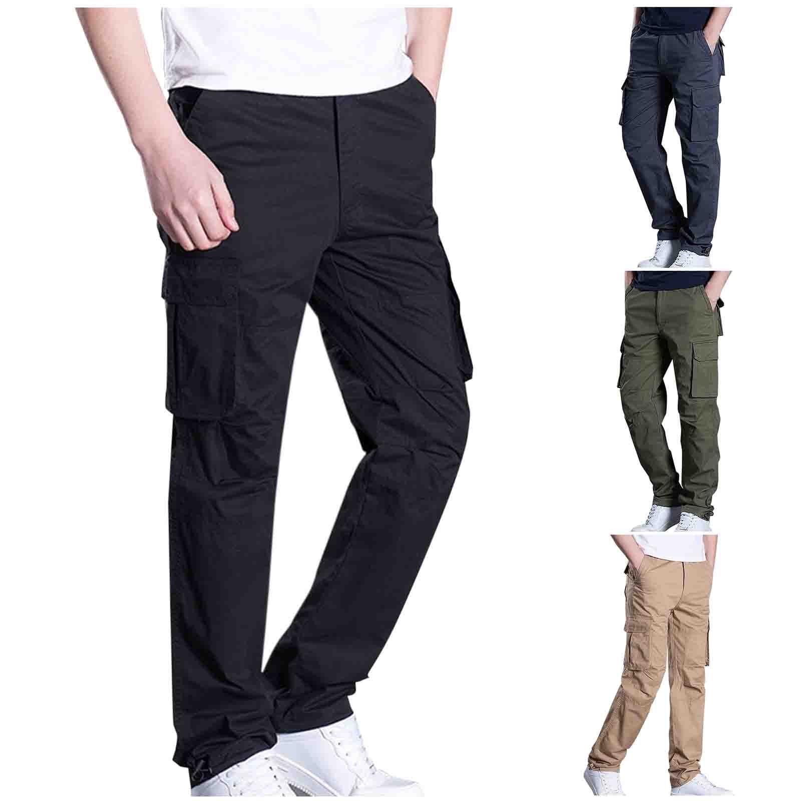 DDAPJ pyju Big and Tall Cargo Pants for Men Slim Straight Leg Work ...